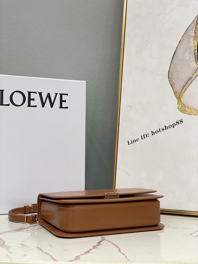 Loewe專櫃2022全新Goya系列中號手袋 羅意威爆款純色全皮肩背斜挎女包 lyw1069